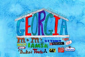 First Place artwork depicting the importance of manufacturing by Kyrsten Ledbetter of Rockdale County General Ray Davis middle school.