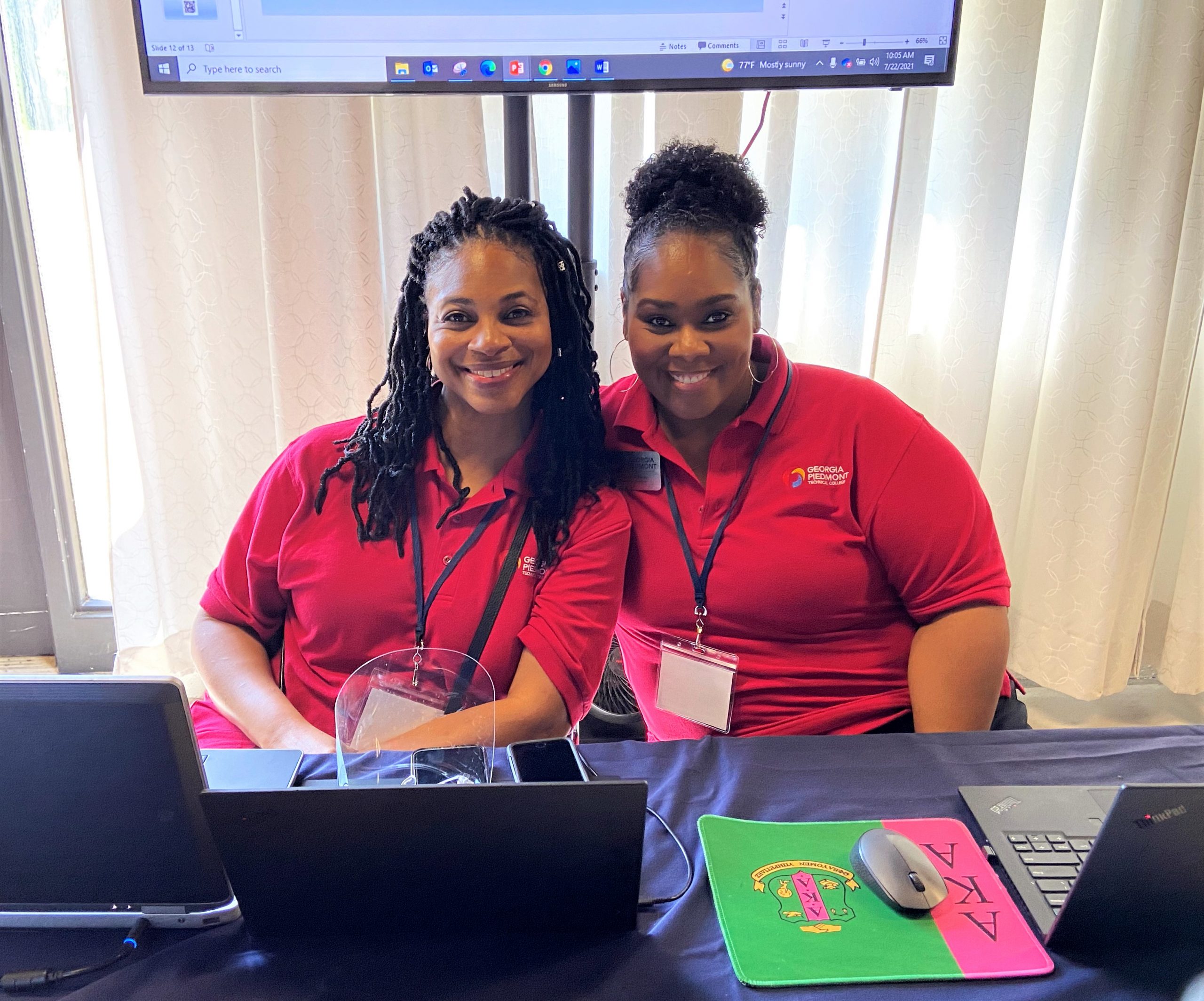 Ramona Pollard and Cheree Williams smiling