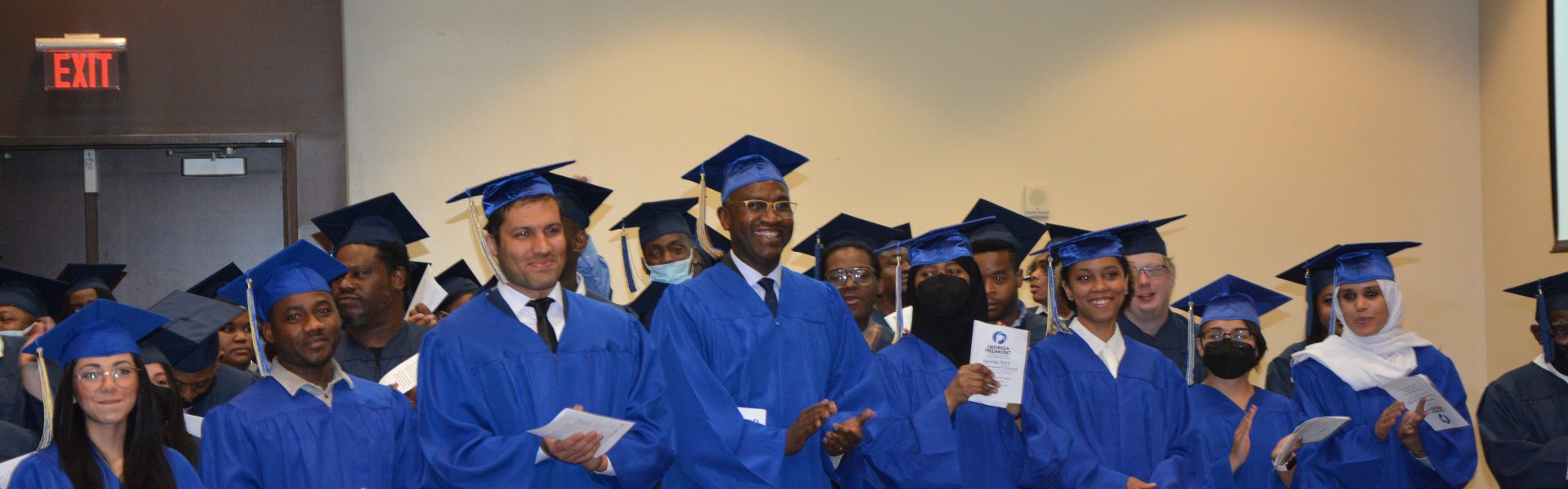 Smiling adult ed students