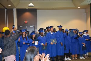 Applauding grads