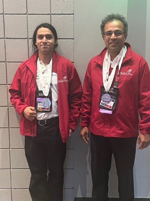 Silver medalists Victor Castro-Garibay and Subhadra Gupta