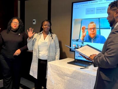 GPTC Board Members getting sworn in